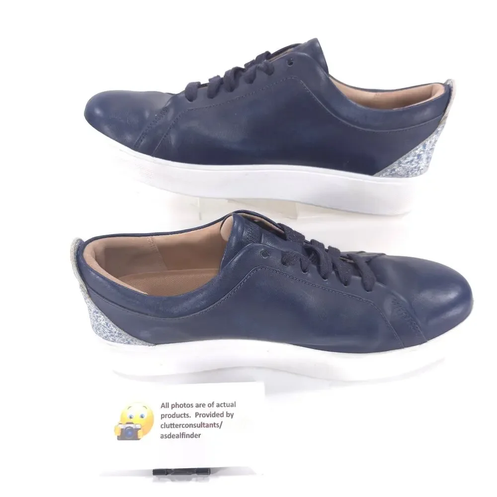 Fit Flop Lace Up Leather Sneaker Shoe Womens Size 8 SM3-826 Blue